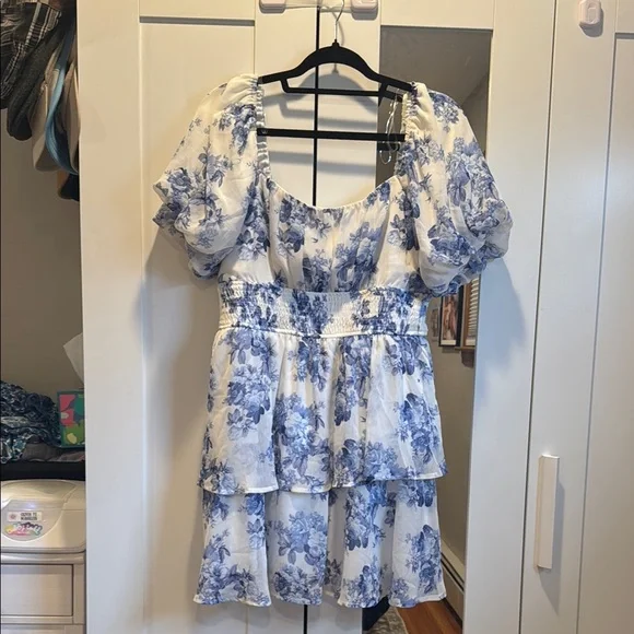 Floral Puff Sleeve Dress - Picture 3 of 4